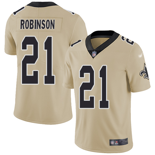 Men New Orleans Saints Limited Gold Patrick Robinson Jersey NFL Football #21 Inverted Legend Jersey